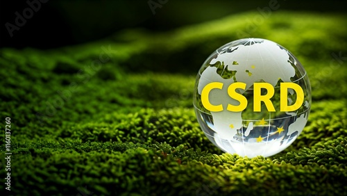 Sustainable Development Goals (SDGs) - A Transparent Earth on Moss