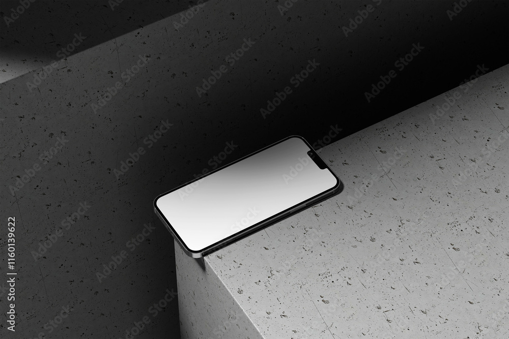 Modern Smartphone Mockup Template with Dynamic Light and Shadows

