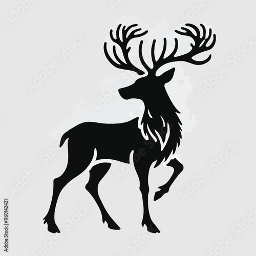 Deer silhouette vector image