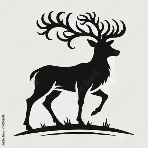 Deer silhouette vector image