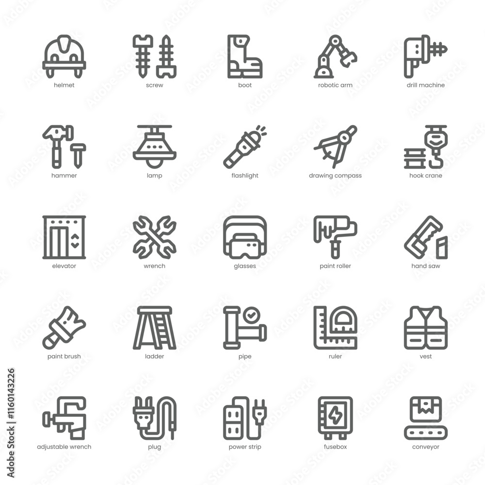 Repair Industry Icon pack for your website, mobile, presentation, and logo design. Repair Industry Icon outline design. Vector graphics illustration and editable stroke. Repair Industry Icon pack for your website, mobile, presentation, and logo design. Repair Industry Icon outline design. Vector graphics illustration and editable stroke.