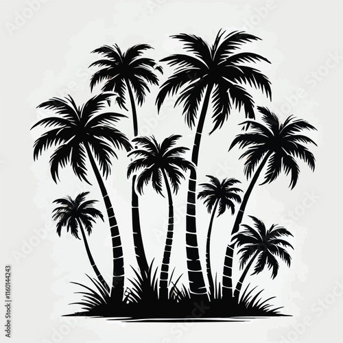 Icon palm tree vector image
