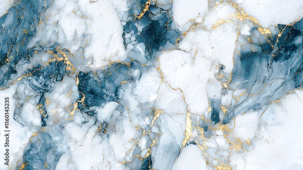 White & Blue Marble Texture with Gold Pattern White & Blue Marble Texture with Gold Pattern