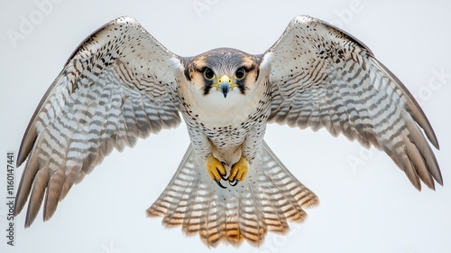 Majestic Gyrfalcon in Flight: A Stunning Avian Portrait