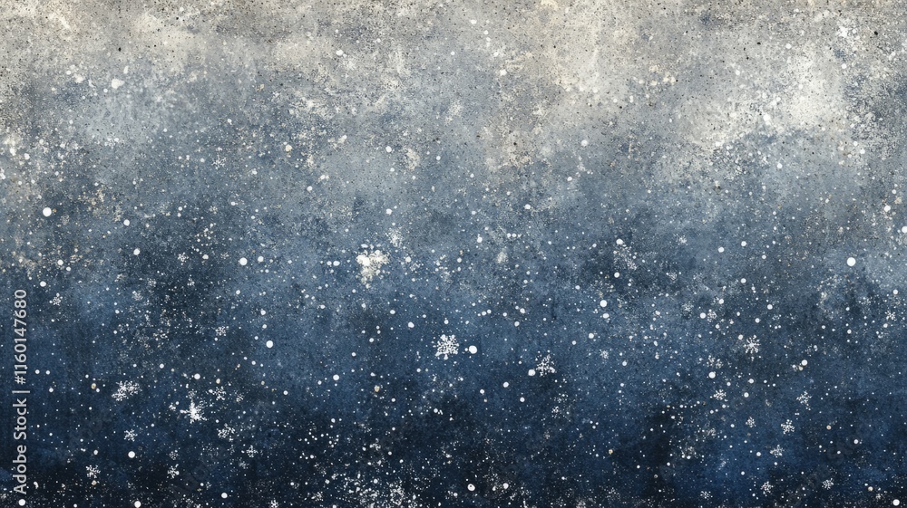 Obraz premium Abstract Winter Sky Background With Snowflakes