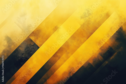 A yellow and black striped background with a black and yellow line Generative Ai.