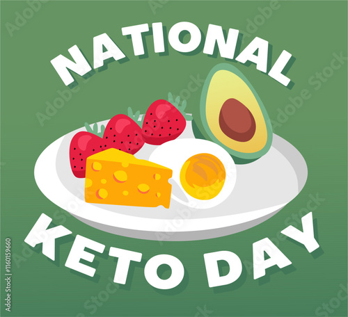 national keto day with delicious avocado fruit