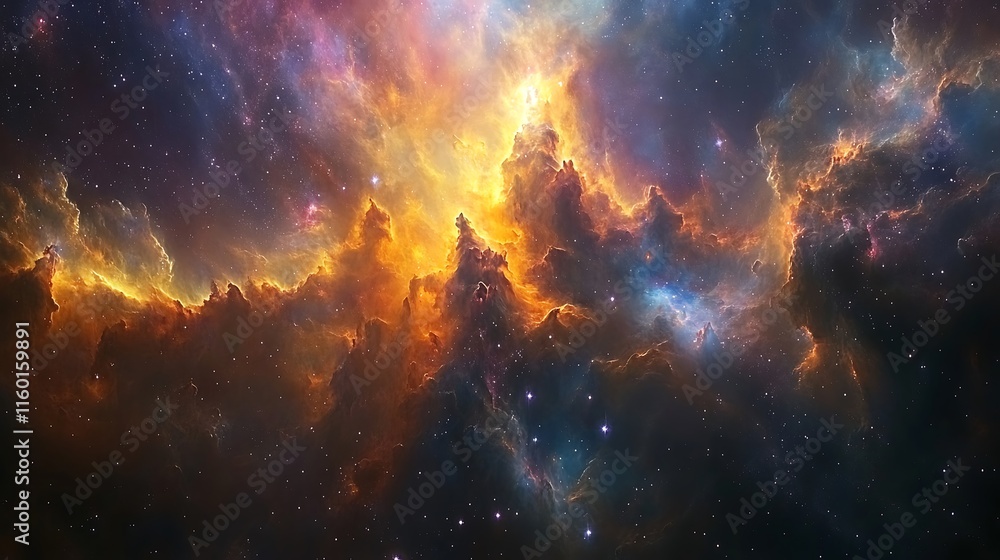 Stunning cosmic explosion outer space digital art nebula scene Stunning cosmic explosion outer space digital art nebula scene