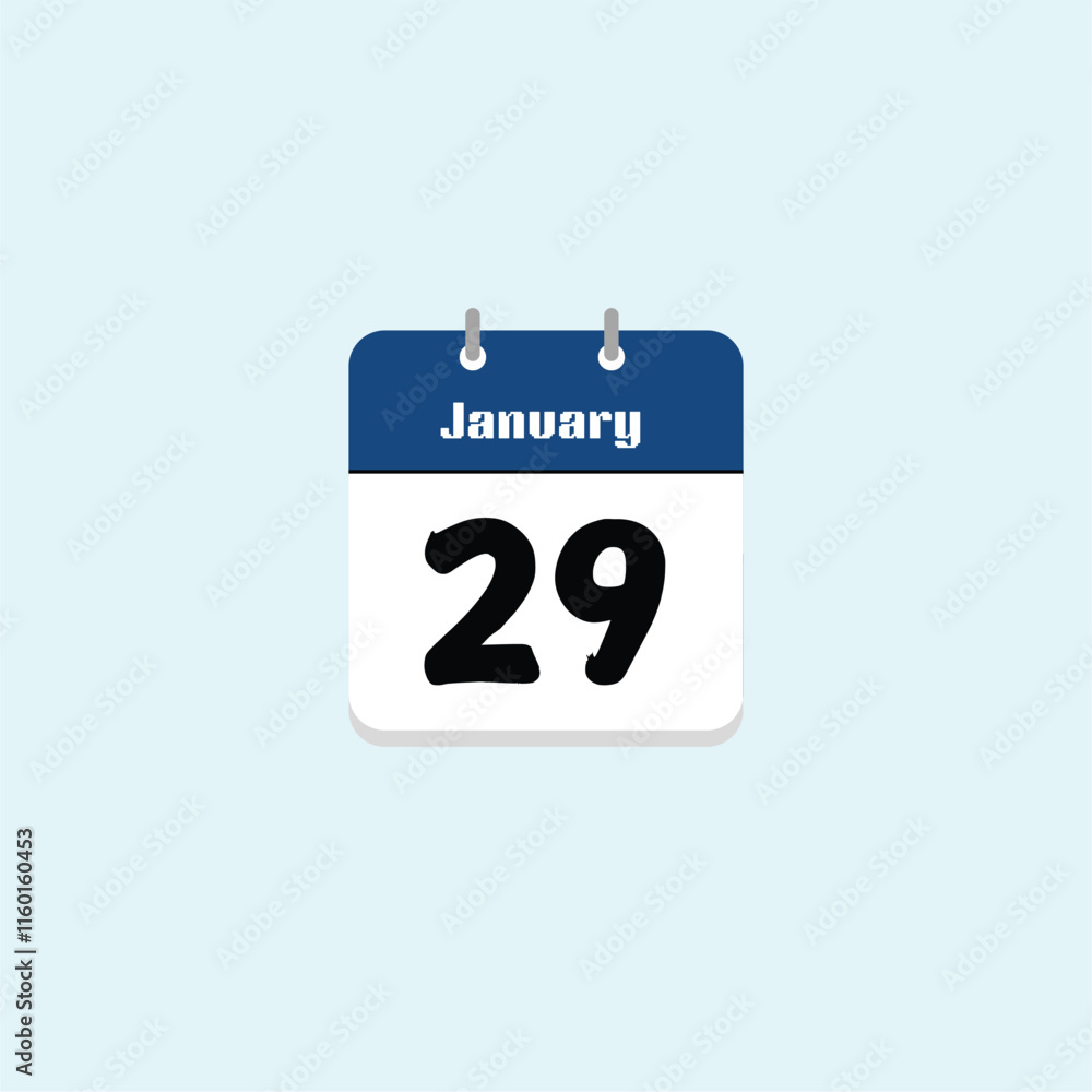 January 29th: Date on a Calendar January 29th: Date on a Calendar