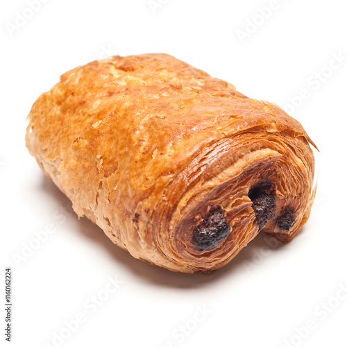 Pain Au Chocolat on  transparent background Generative Ai. photo