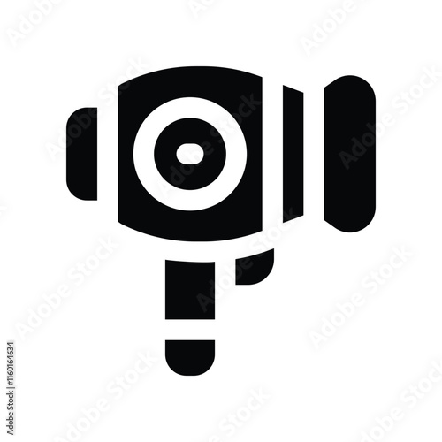 hair dryer icon. vector glyph icon for your website, mobile, presentation, and logo design.