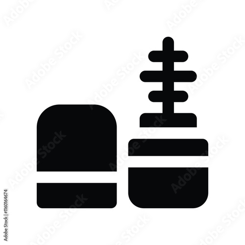 eyeliner icon. vector glyph icon for your website, mobile, presentation, and logo design.