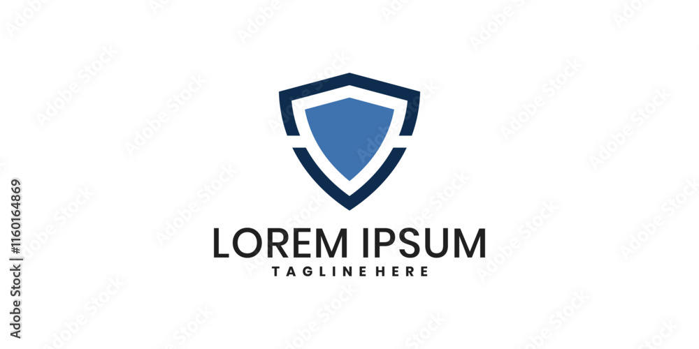 Shield logo design, security and protection symbol vector design Shield logo design, security and protection symbol vector design