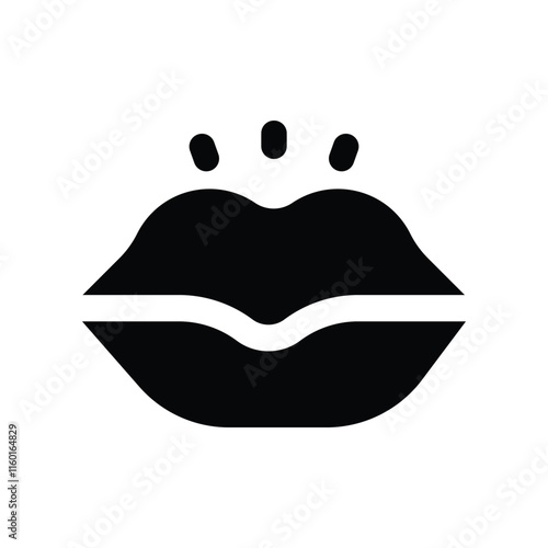 lips icon. vector glyph icon for your website, mobile, presentation, and logo design.