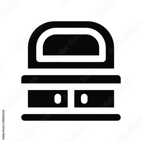 dressing table icon. vector glyph icon for your website, mobile, presentation, and logo design.