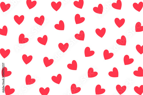 cute red love heart pattern white backdrop for romantic couple