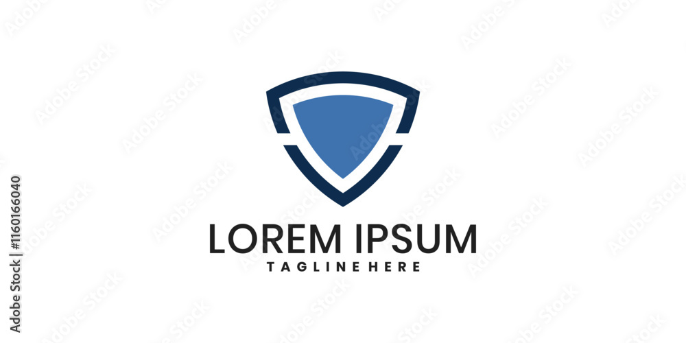 Shield logo design, security and protection symbol vector design Shield logo design, security and protection symbol vector design