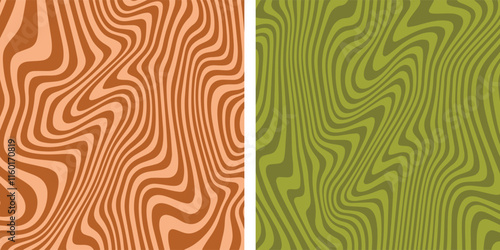 Wavy Texture. Swirl Psychedelic Geometric Lines, Abstract Circle Ripple Pattern