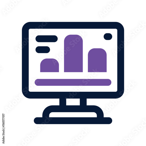 analysis icon. vector dual tone icon for your website, mobile, presentation, and logo design.