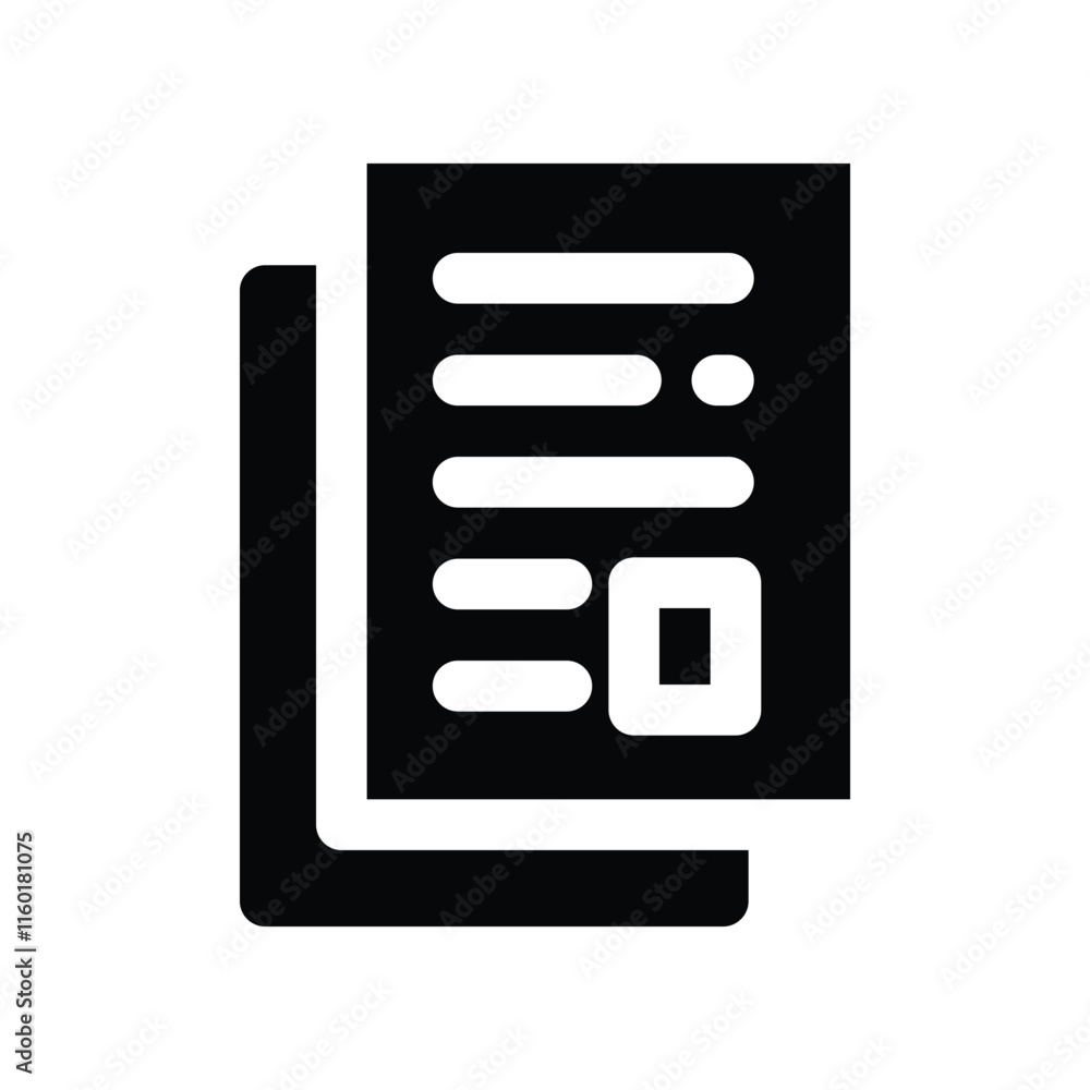 new paper icon. vector glyph icon for your website, mobile, presentation, and logo design. new paper icon. vector glyph icon for your website, mobile, presentation, and logo design.