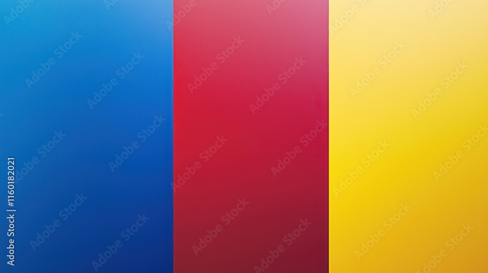 Abstract vertical tricolor background with blue, red, and yellow gradients. Abstract vertical tricolor background with blue, red, and yellow gradients.