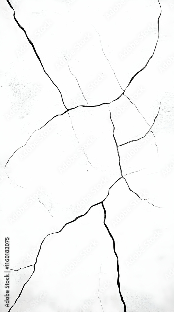 Obraz premium Cracked white wall texture background; distressed surface ideal for design.