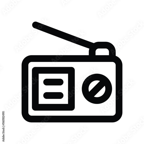 radio icon. vector line icon for your website, mobile, presentation, and logo design.