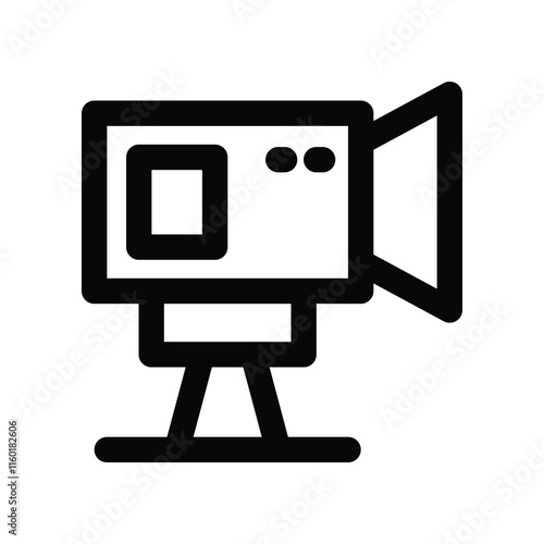 video camera icon. vector line icon for your website, mobile, presentation, and logo design.