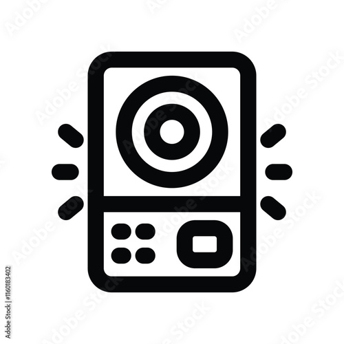 intercom icon. vector line icon for your website, mobile, presentation, and logo design.
