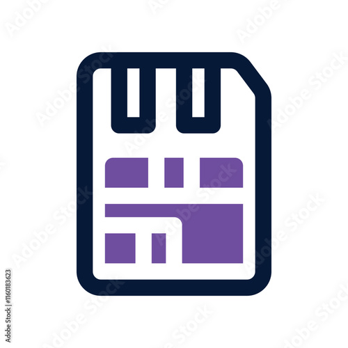 sim card icon. vector dual tone icon for your website, mobile, presentation, and logo design.