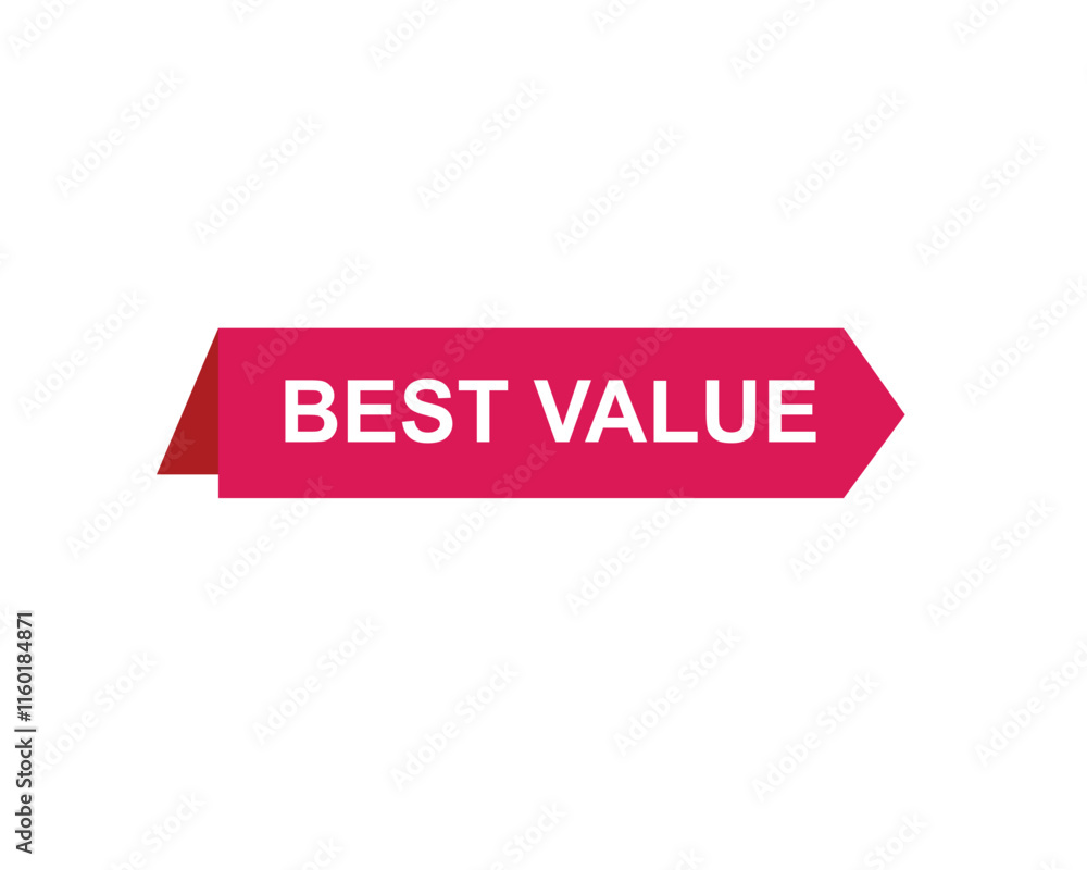 Best Value text on a ribbon. Designed with white title and pink stripe. Vector banner with tag on a transparent background. Best Value text on a ribbon. Designed with white title and pink stripe. Vector banner with tag on a transparent background.