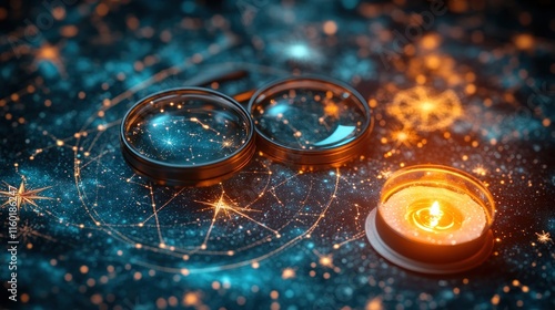 Wallpaper Mural Here's a 10-word description of the image: Magnifying glasses, candlelight Torontodigital.ca