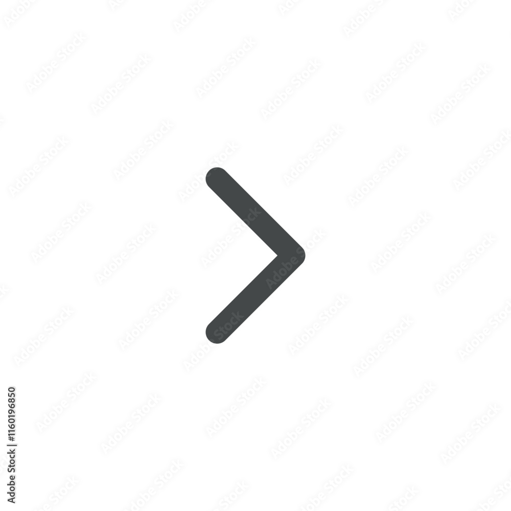 Angle right arrow icon vector Angle right arrow icon vector