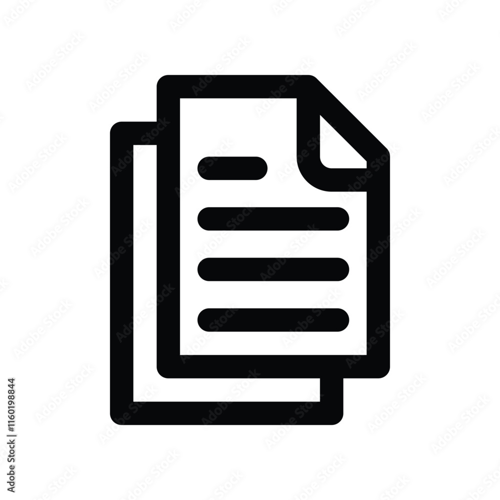document icon. vector line icon for your website, mobile, presentation, and logo design. document icon. vector line icon for your website, mobile, presentation, and logo design.