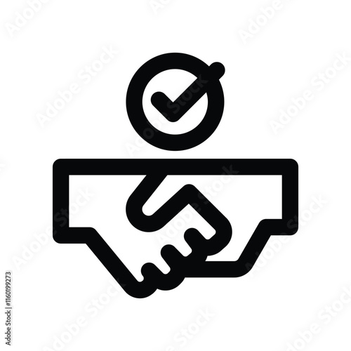 hand agreement icon. vector line icon for your website, mobile, presentation, and logo design.