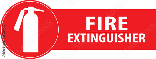 Fire extinguisher sign notice vector.eps