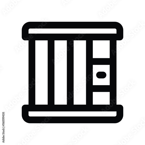jail icon. vector line icon for your website, mobile, presentation, and logo design.