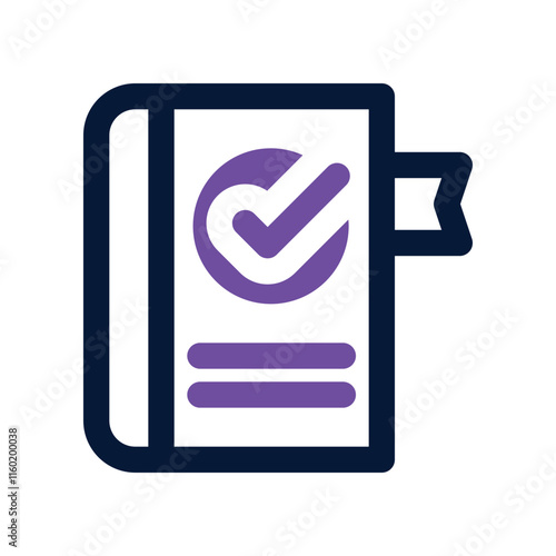 agenda book icon. vector dual tone icon for your website, mobile, presentation, and logo design. photo