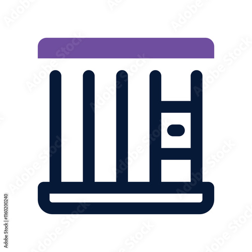 jail icon. vector dual tone icon for your website, mobile, presentation, and logo design.