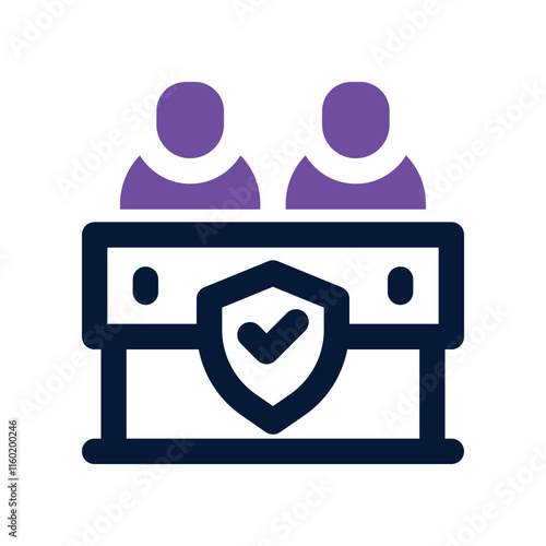 jury icon. vector dual tone icon for your website, mobile, presentation, and logo design.