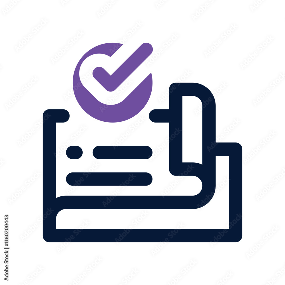 cheque icon. vector dual tone icon for your website, mobile, presentation, and logo design. cheque icon. vector dual tone icon for your website, mobile, presentation, and logo design.