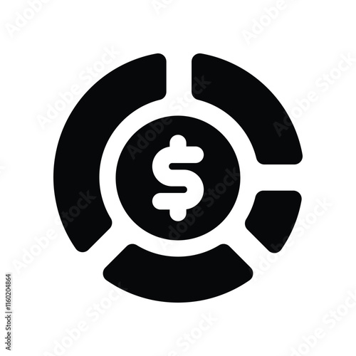 budget icon. vector glyph icon for your website, mobile, presentation, and logo design.