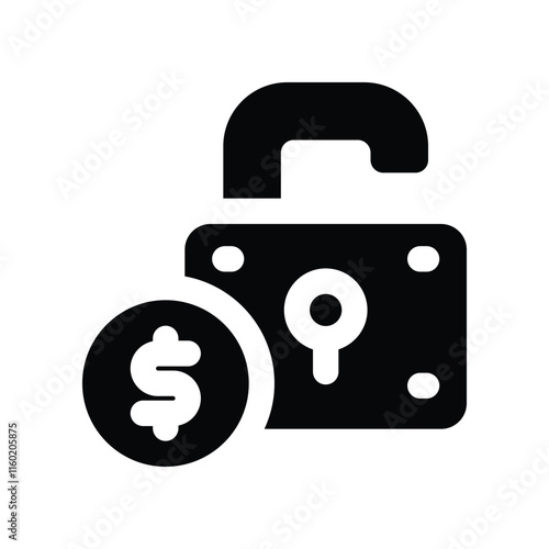 lock icon. vector glyph icon for your website, mobile, presentation, and logo design.