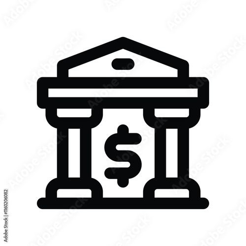 bank icon. vector line icon for your website, mobile, presentation, and logo design.