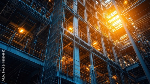 Wallpaper Mural Industrial Architecture: A Symphony of Steel and Light Torontodigital.ca