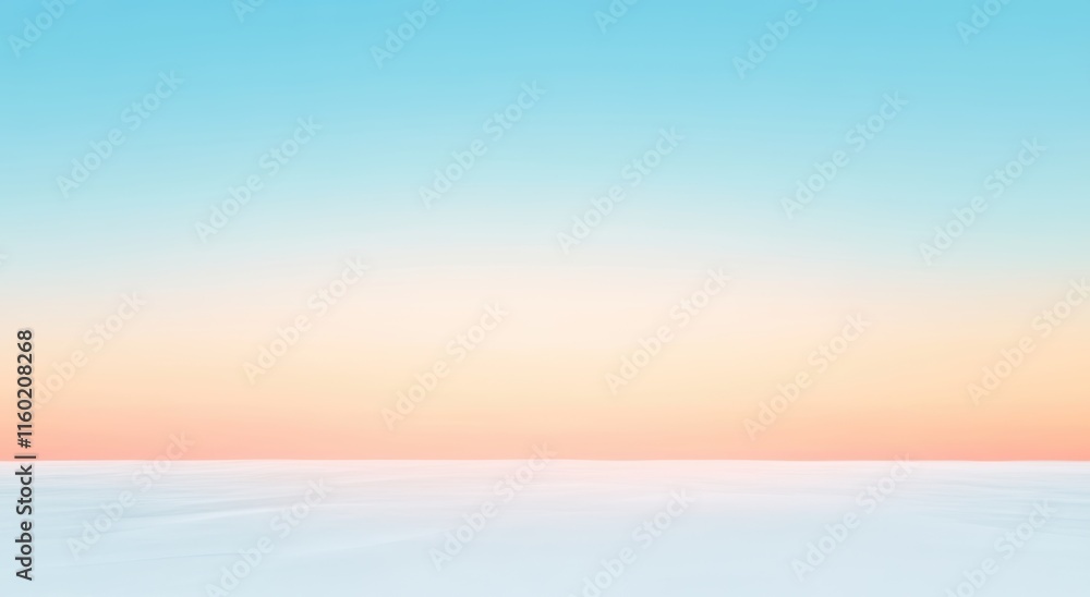 Obraz premium 空の色が美しく変化する、穏やかな海辺の日没の瞬間