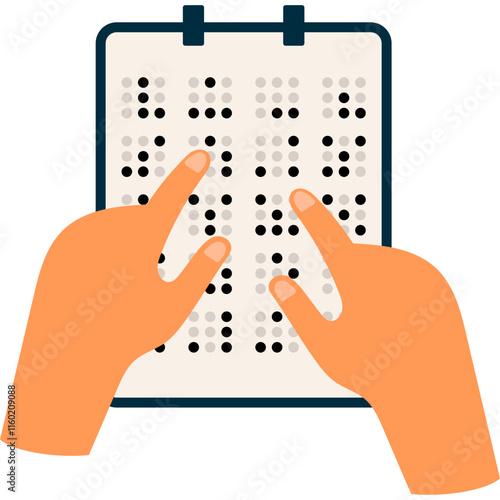 Braille Book with Hand