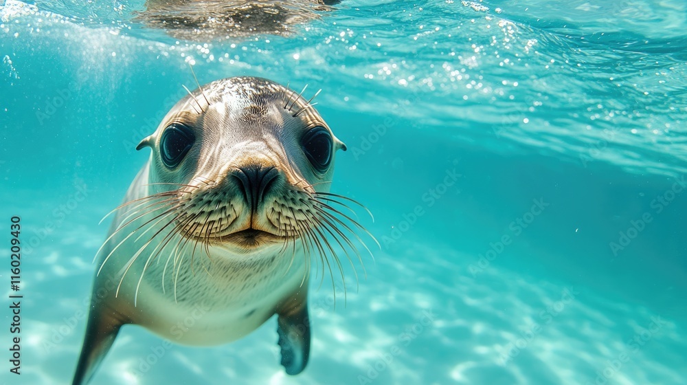Fototapeta premium Sea Lion Underwater Portrait