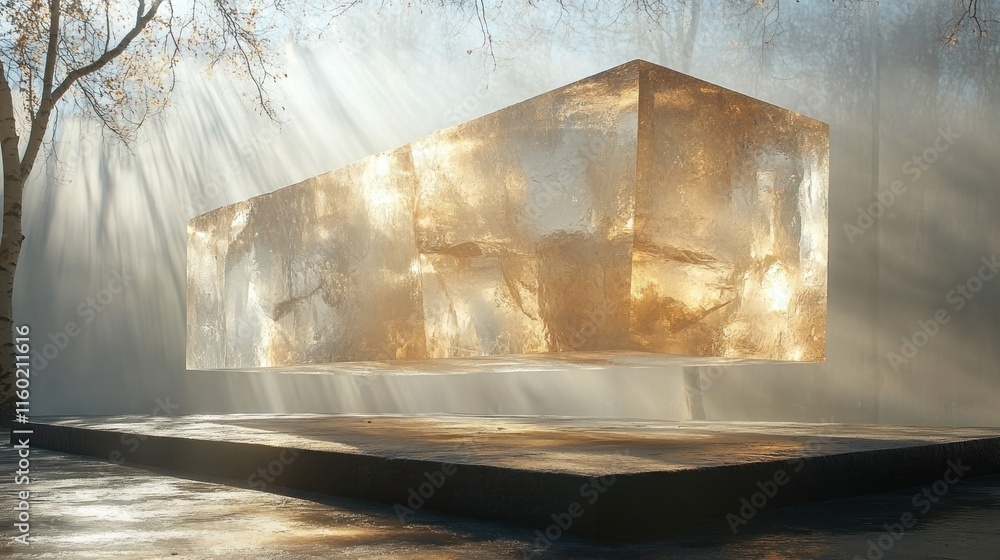 Golden Hour: A Crystallic Reflection in Tranquil Nature Golden Hour: A Crystallic Reflection in Tranquil Nature