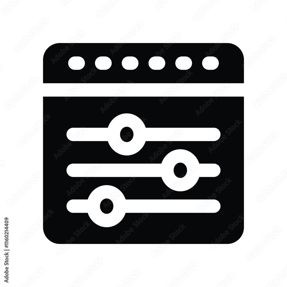 control icon. vector glyph icon for your website, mobile, presentation, and logo design.